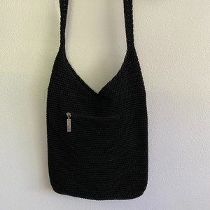 THE SAK Black crochet handbag purse shoulder bag